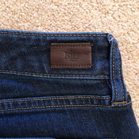 Lauren Ralph Lauren Denim Blue Jeans Womens Size 6 Dark Blue Mid Rise Straight - Picture 12 of 13
